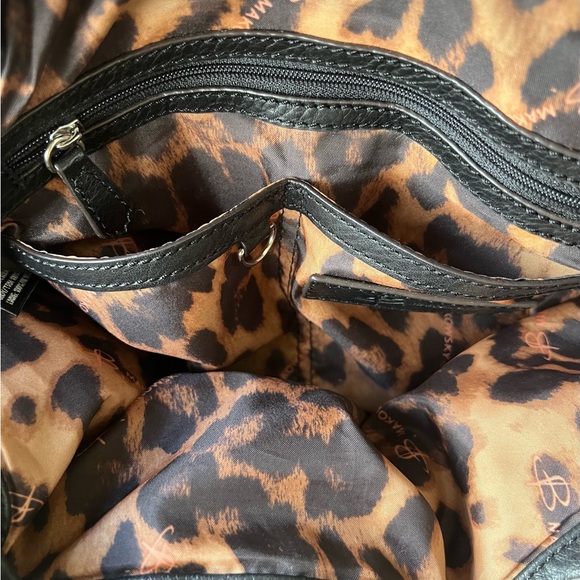 B. Makowsky Black Leather Satchel